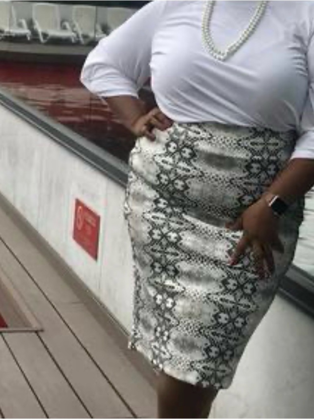 ELOQUII Snakeskin Pencil Spandex Skirt Size 14 New With Tags